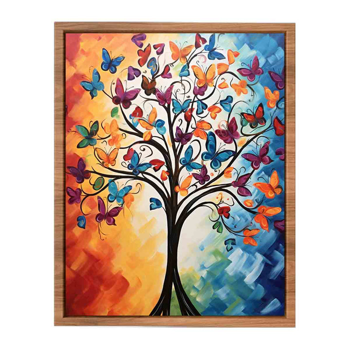 Buterfuly Tree Modern Art Poster
