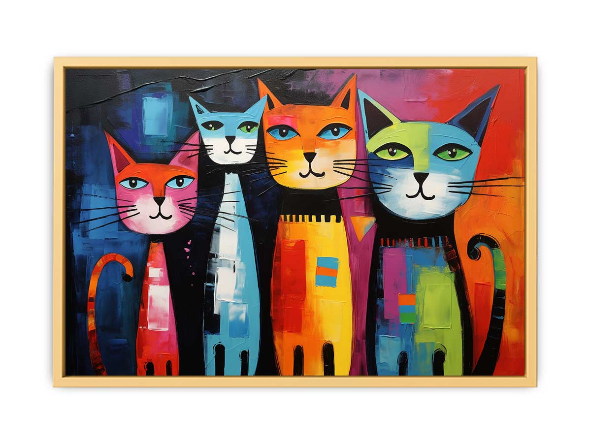 Cat Modern Art Painting  Streched canvas