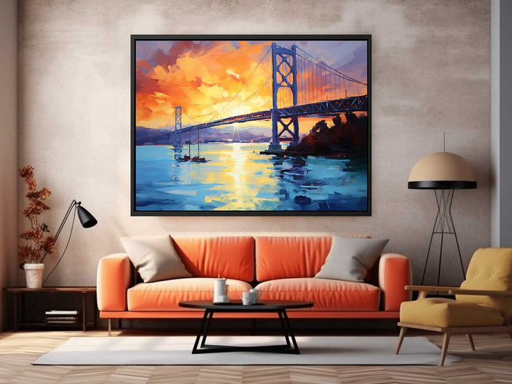 Sunset  Bridge  Painting