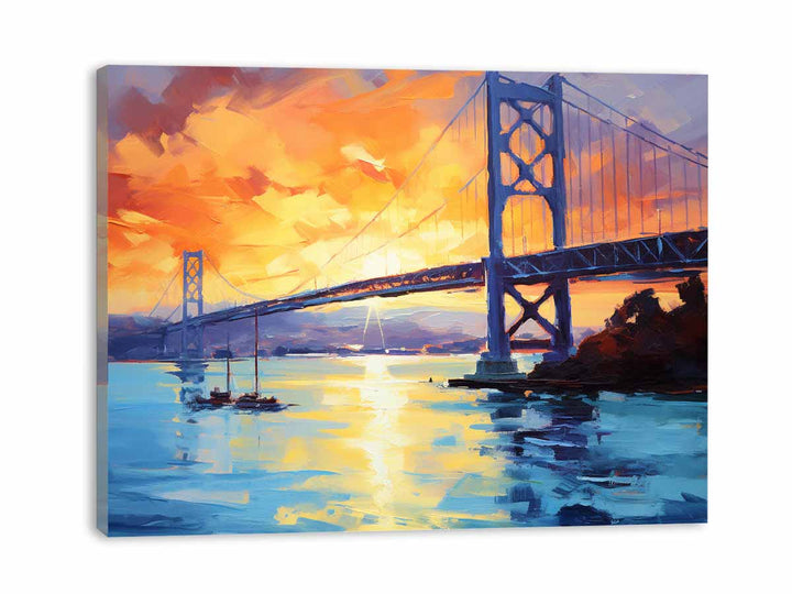 Sunset  Bridge  Painting