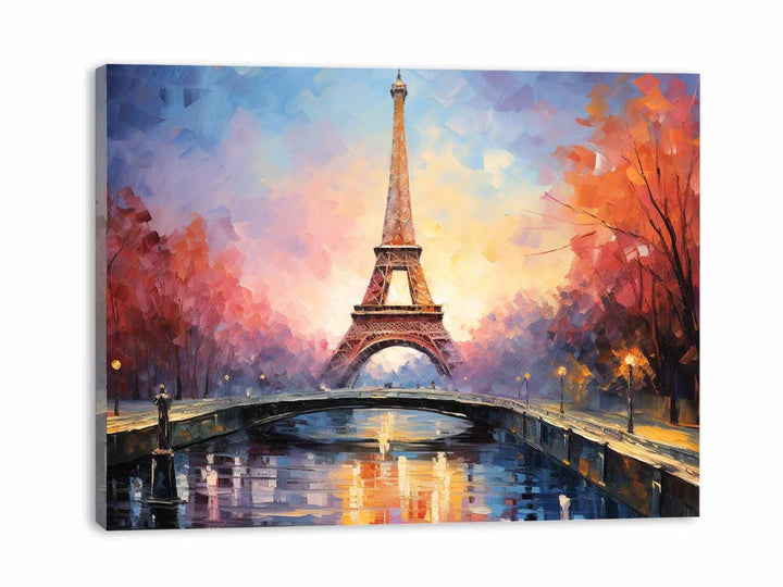 Eiffel Sunset Painting