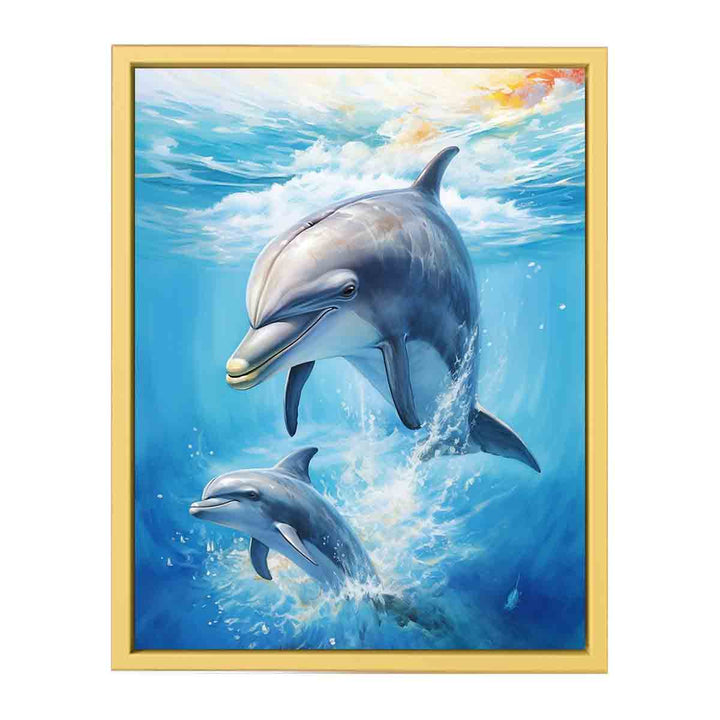 Dolphin Artwork  Streched canvas
