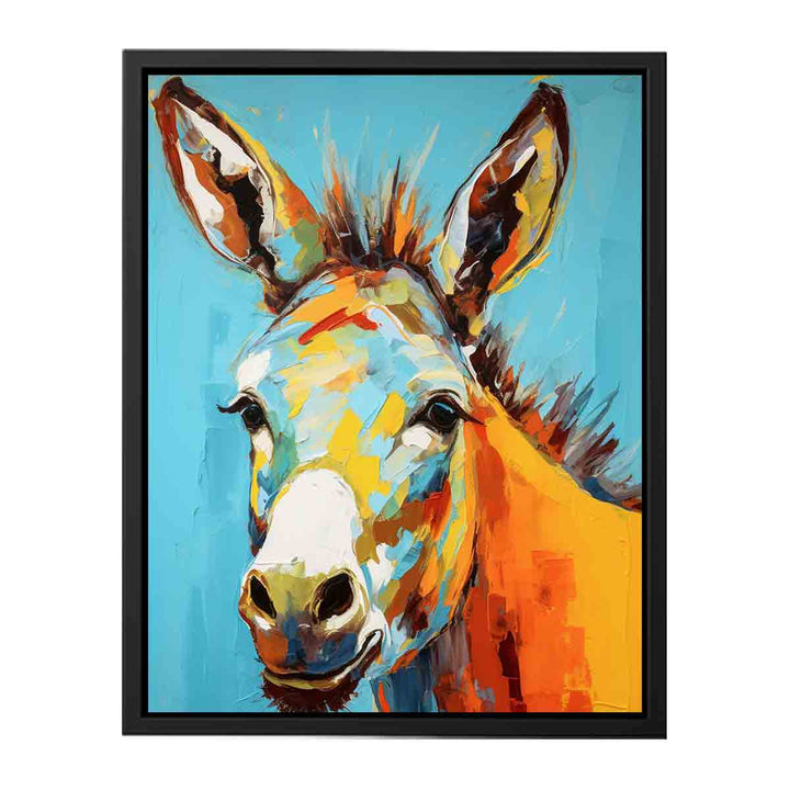 Modern Donkey Art  Canvas Print
