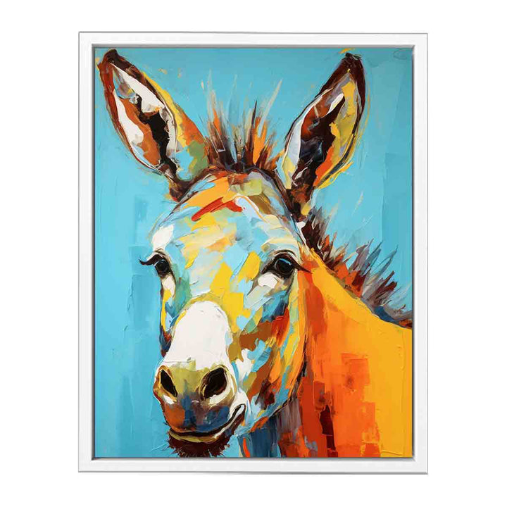 Modern Donkey Art Canvas Print