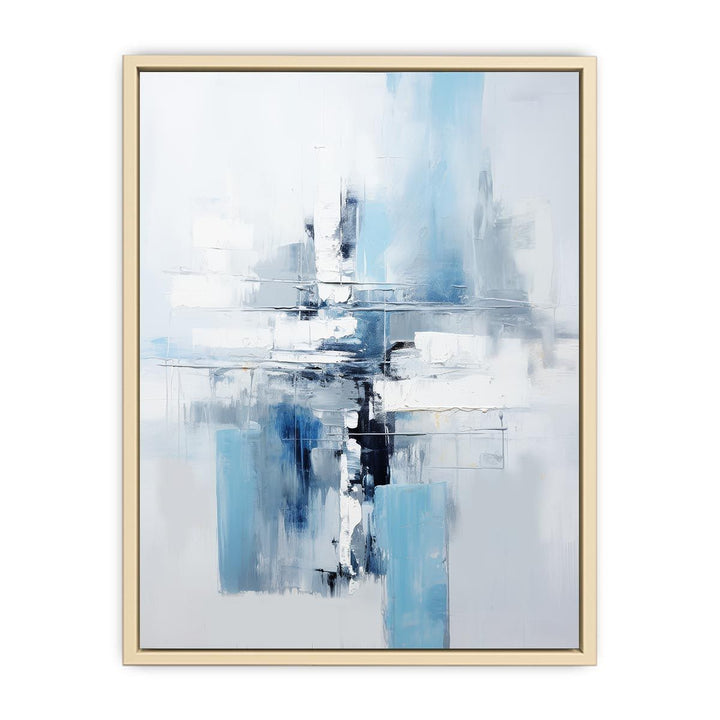 Blue Grey Abstract Painting   Art Print