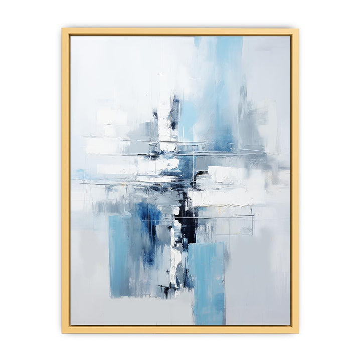 Blue Grey Abstract Painting   Streched canvas