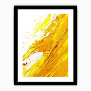 Textured yellow abstract canvas art for bold modern home decor.
