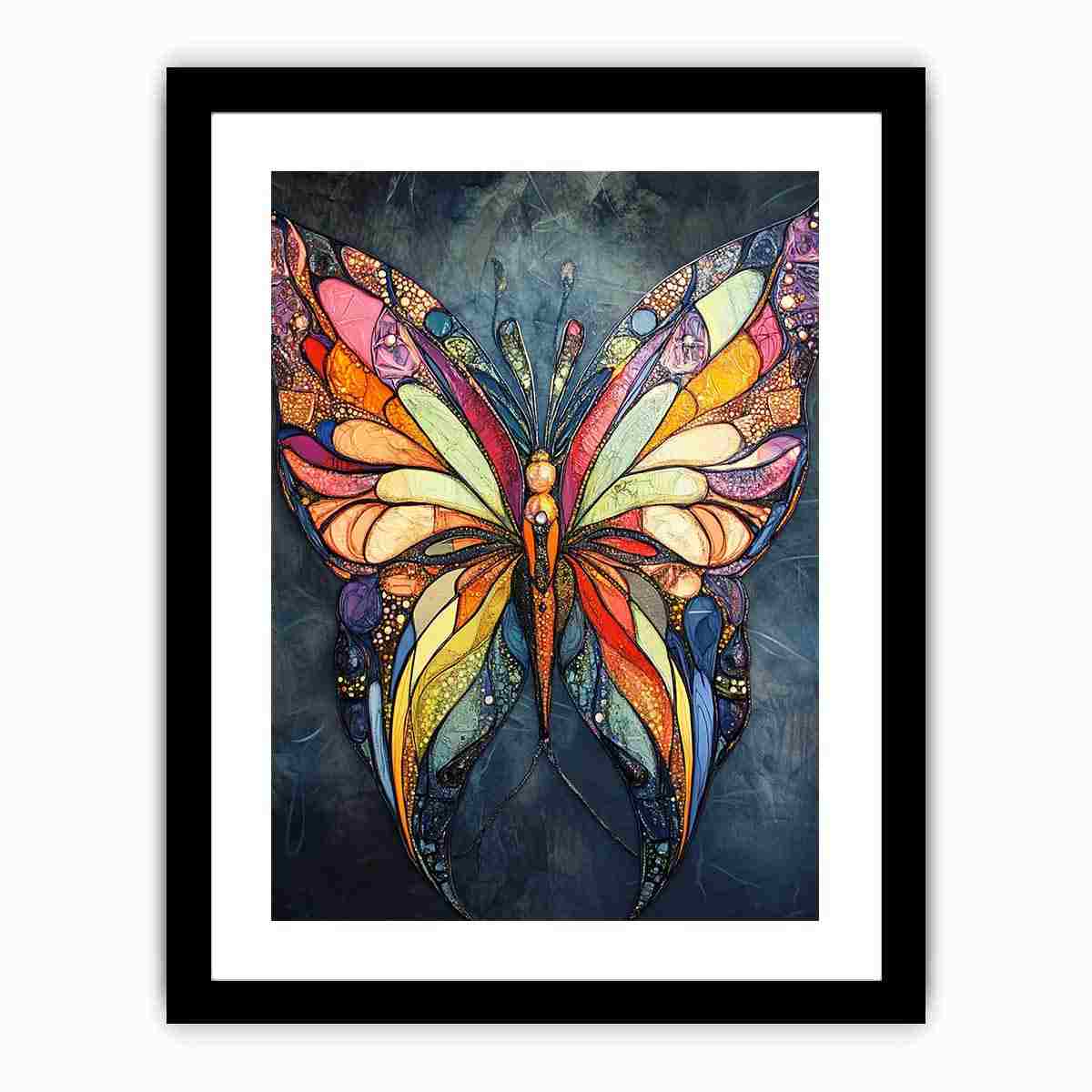 Colourful butterfly canvas art for whimsical bedroom and nursery decor.