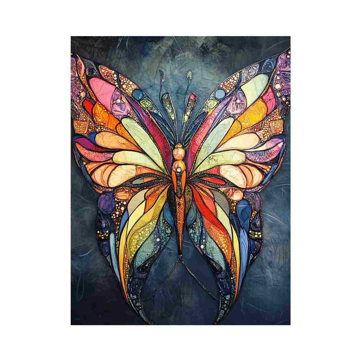 Colourful butterfly canvas art for whimsical bedroom and nursery decor.