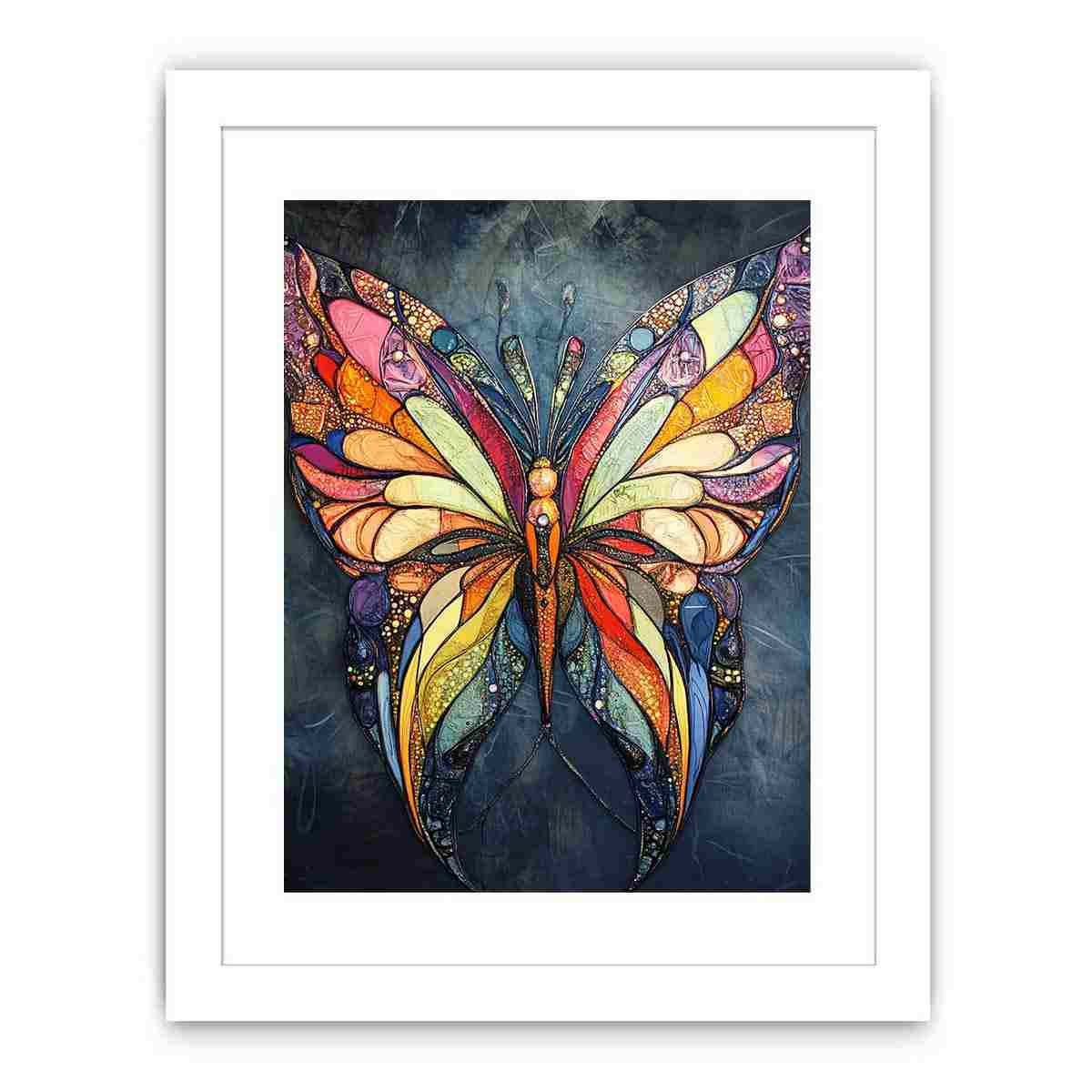 Colourful butterfly canvas art for whimsical bedroom and nursery decor.