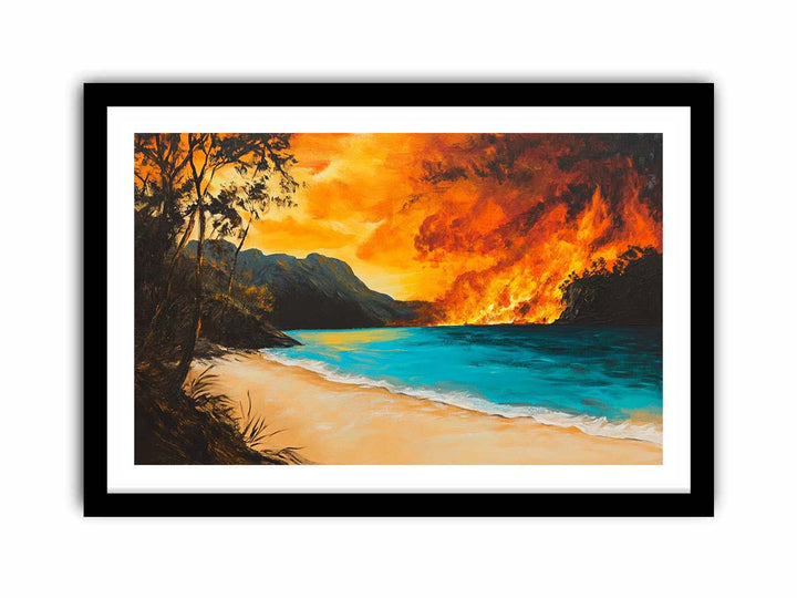 Fire Lake  Art Print