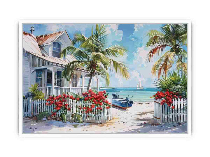 Caribbian Beach Framed Print