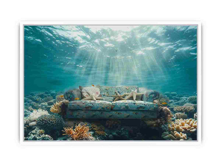 Underwater Couch Framed Print