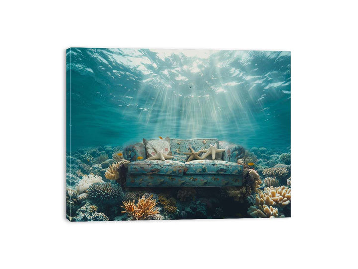 Underwater Couch Canvas Print