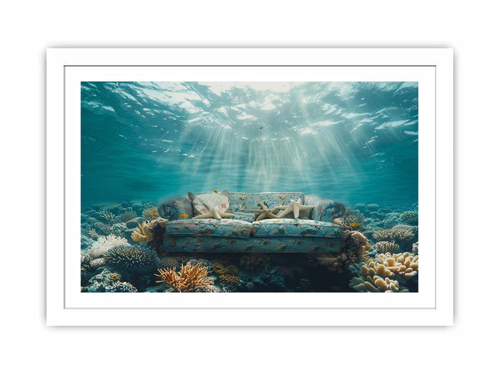 Underwater Couch Streched canvas