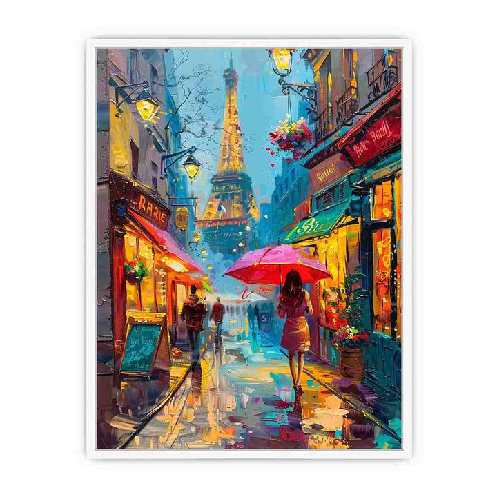 Paris Street Walk Framed Print