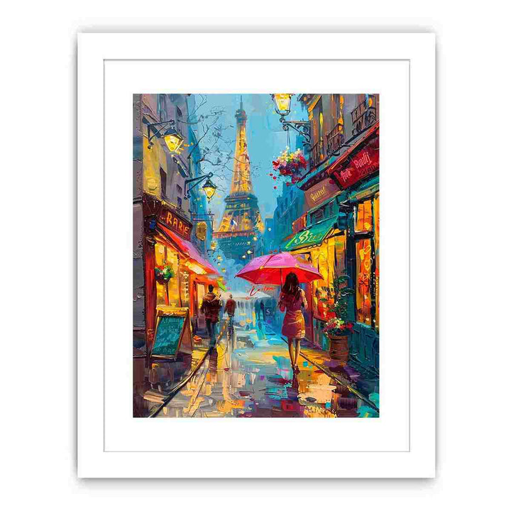Paris Street Walk Streched canvas