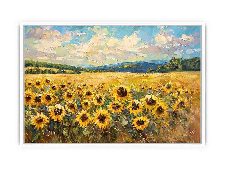 Sunflower Flame Framed Print