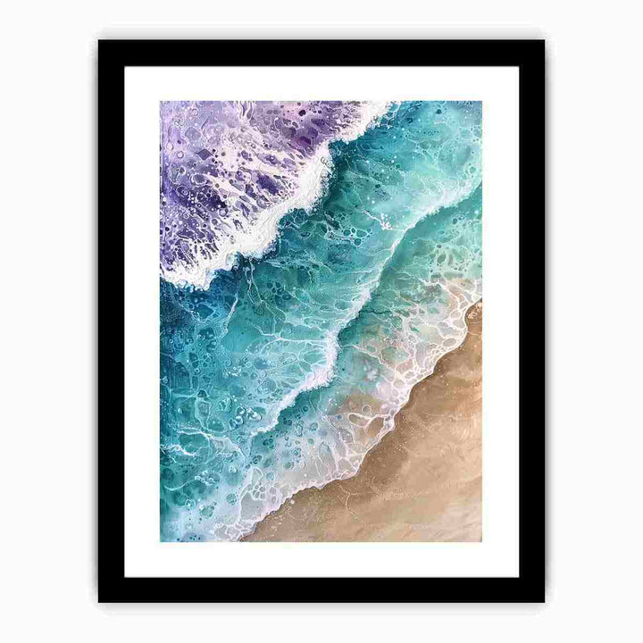 Teal Tide's Kiss  Art Print