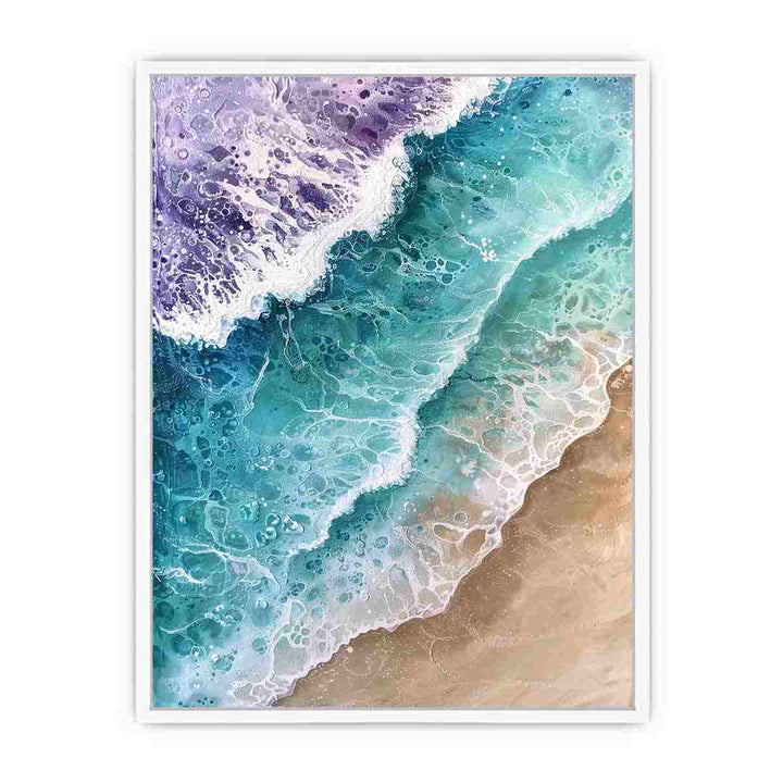 Teal Tide's Kiss Framed Print