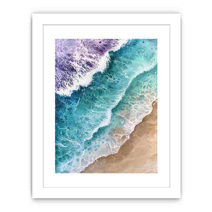 Teal Tide's Kiss Streched canvas