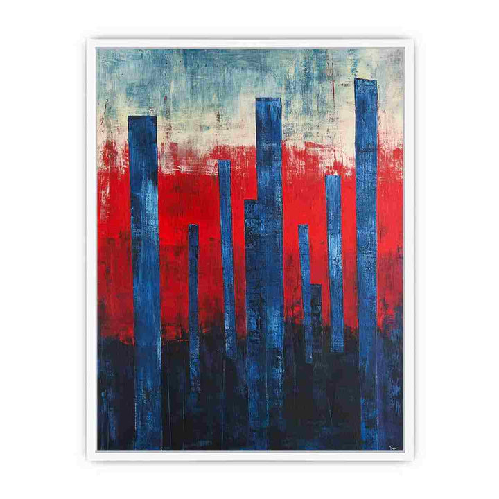 Blue Poles Framed Print