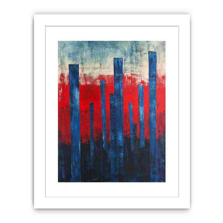 Blue Poles Streched canvas