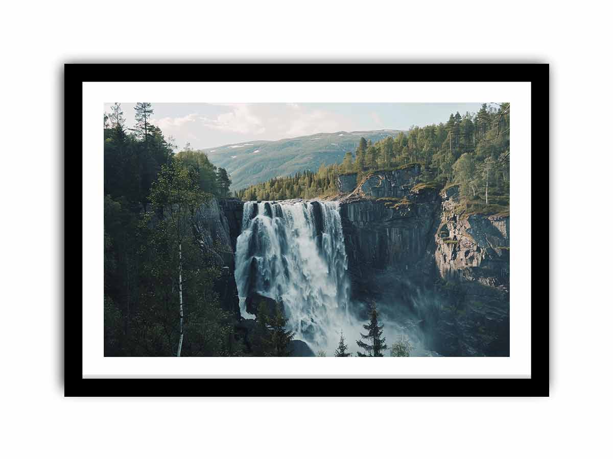 voringfossen Waterfall  Art Print