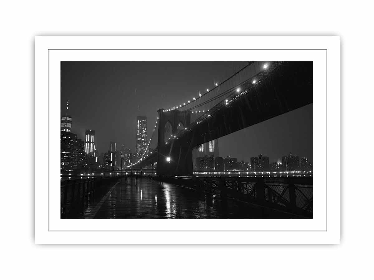 Brooklyn Bridge at Night  Streched canvas