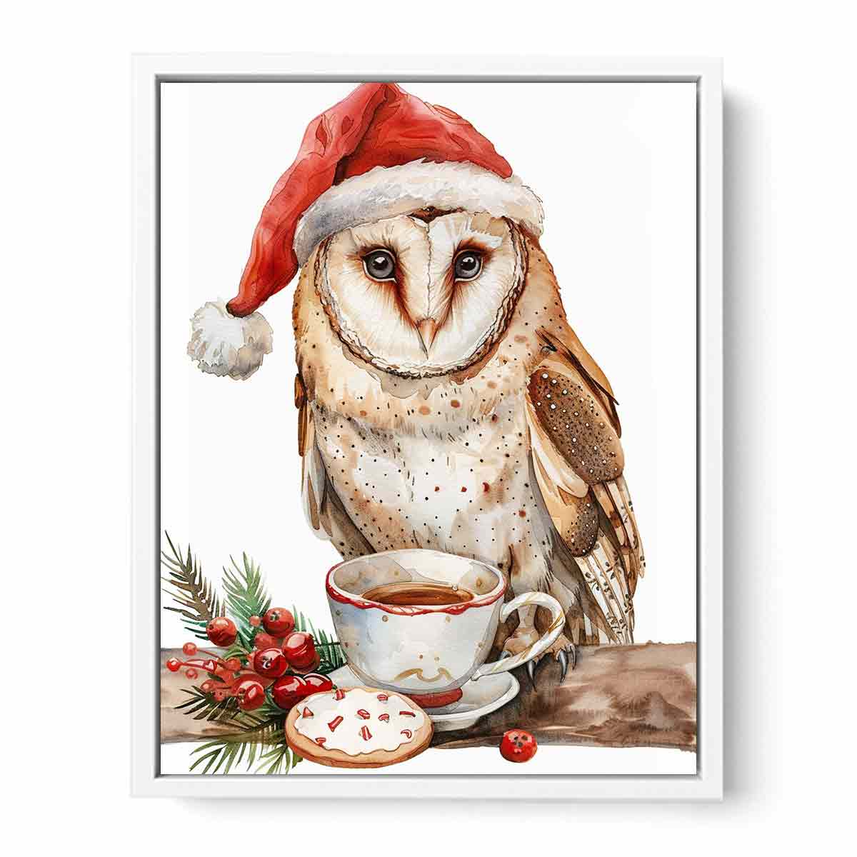 Festive Owl Framed Print