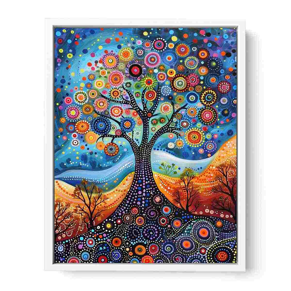 Dot Tree  Framed Print