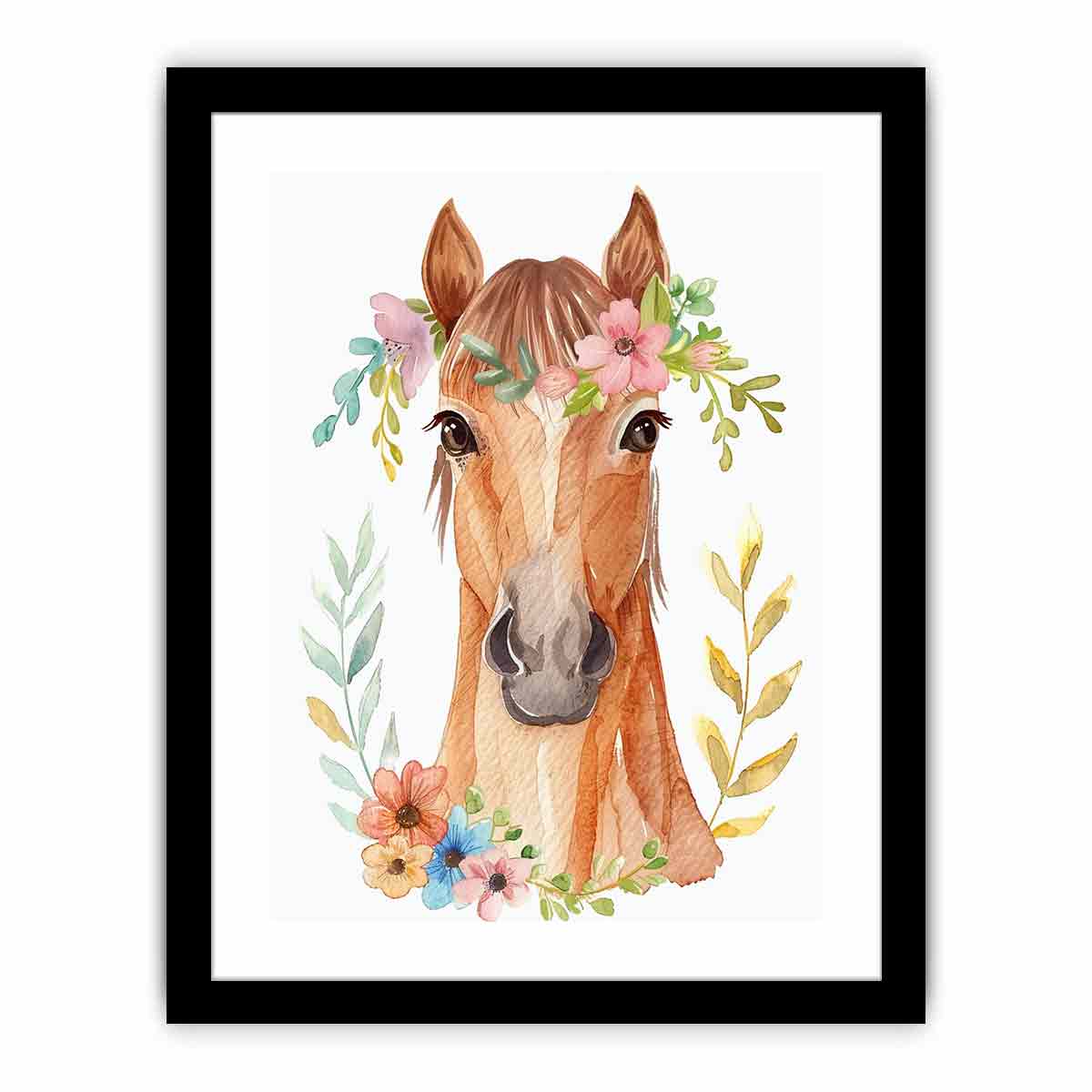 Cute Horse  Art Print