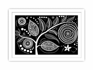 Dotted Leaves Streched canvas