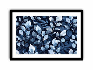 Blue Leaves  Art Print