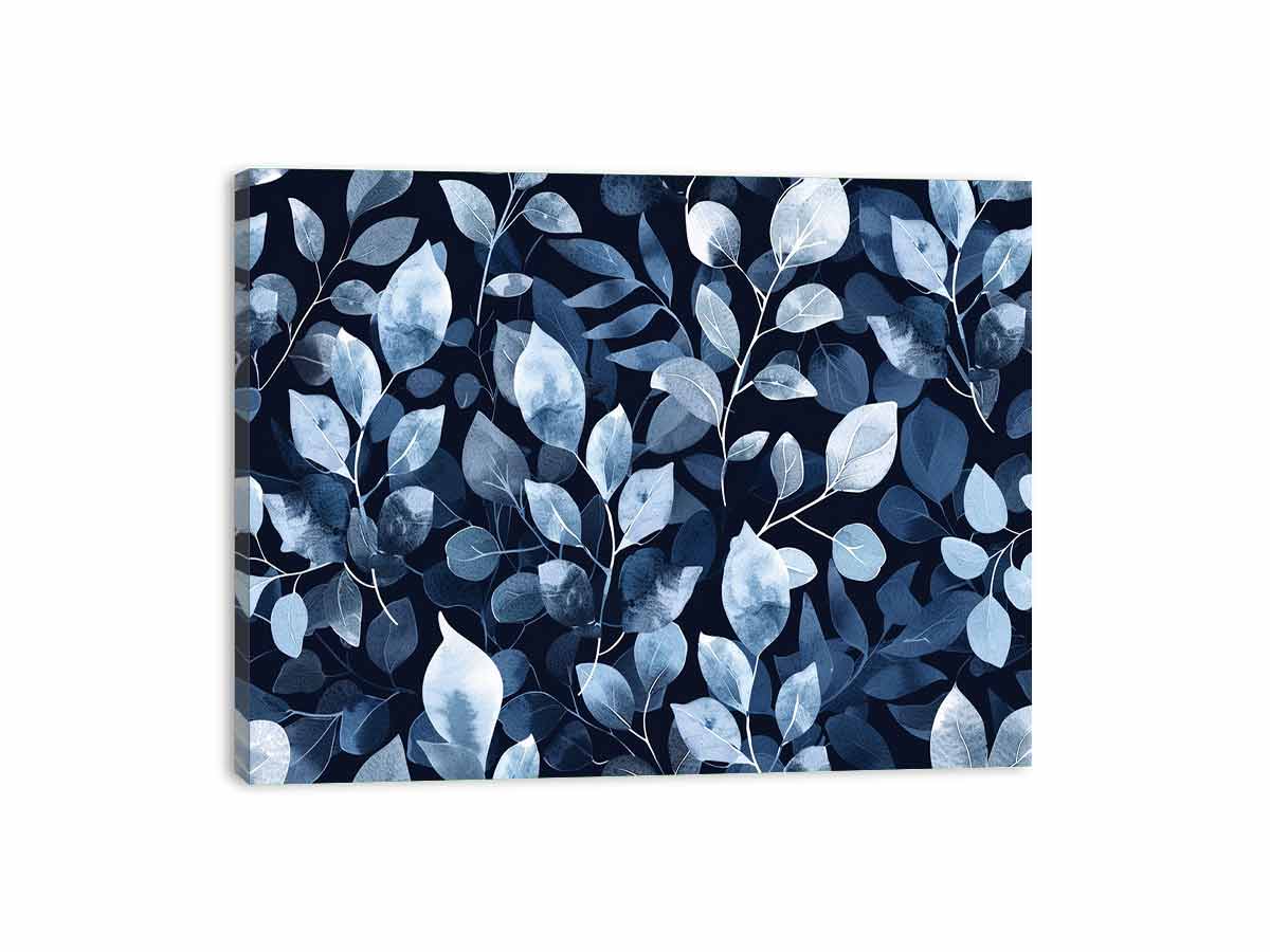 Blue Leaves Canvas Print