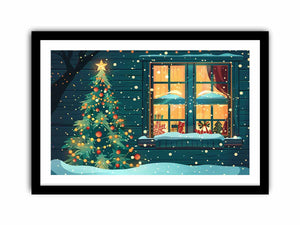 Christmas Window  Art Print