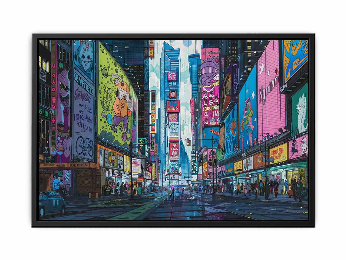 Retro Time Square   Painting
