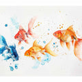 Gold Fish Watercolor Painting Art Print