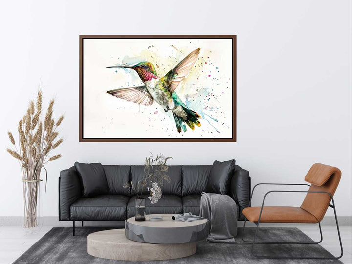 Hummingbird Watercolor Painting Art Print
