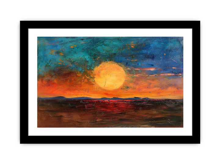 Desert Sunset framed Print