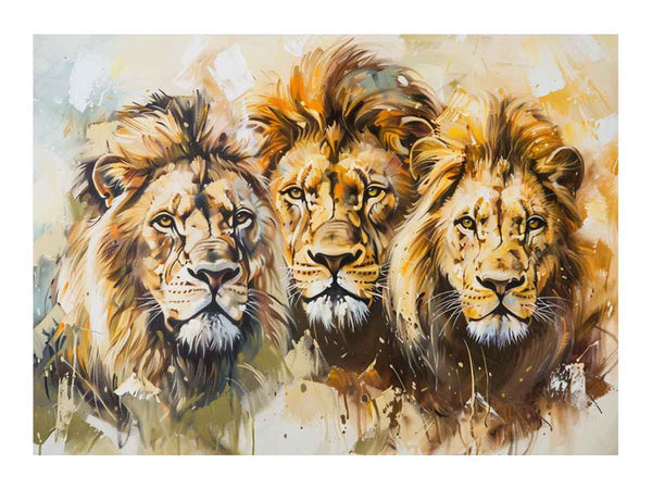 Lions Art Art Print