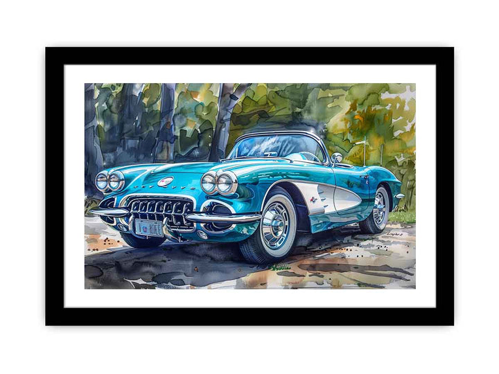 Chevrolet Corvette C1 1960 Painting framed Print