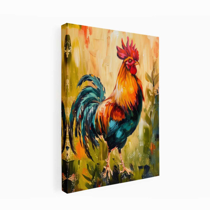 Cock Painitng canvas Print