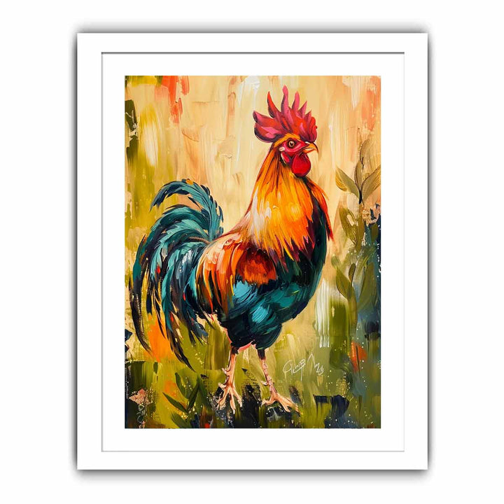 Cock Painitng framed Print