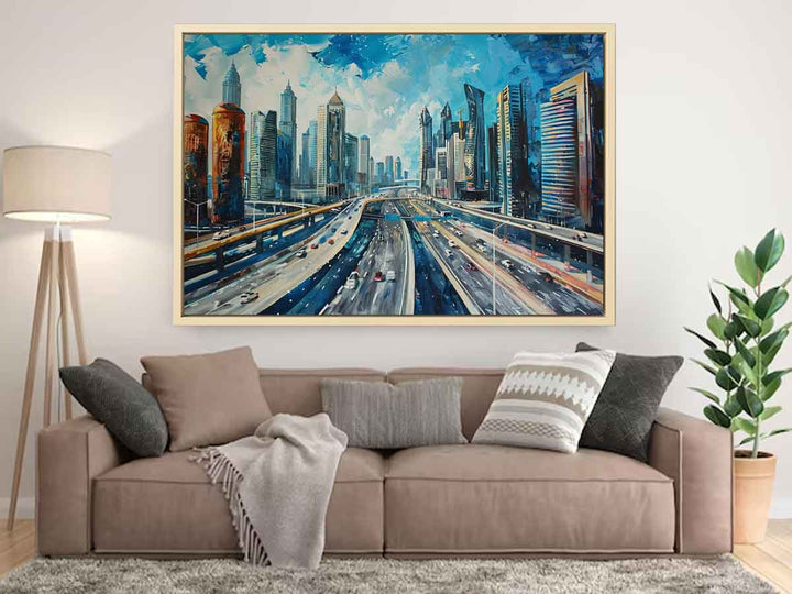 Dubai Skyline Painting Art Print