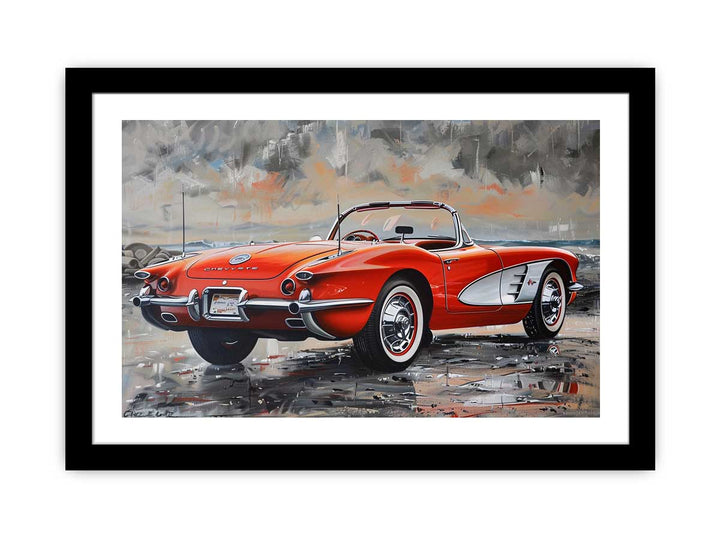 Chevrolet Corvette Painting framed Print