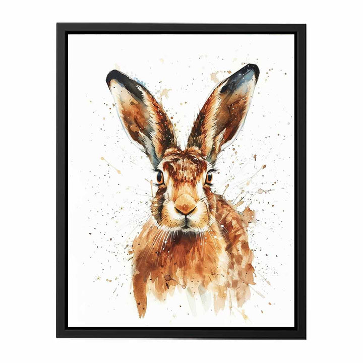 Hare Painting Watercolor.Canvas print, framed print & art print .canvas Print