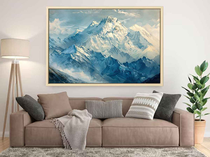 Himalayas Snow Painting Art Print