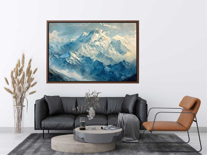 Himalayas Snow Painting Art Print