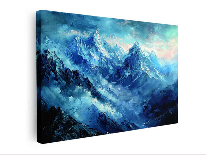 Himalayas Snow Painting canvas Print